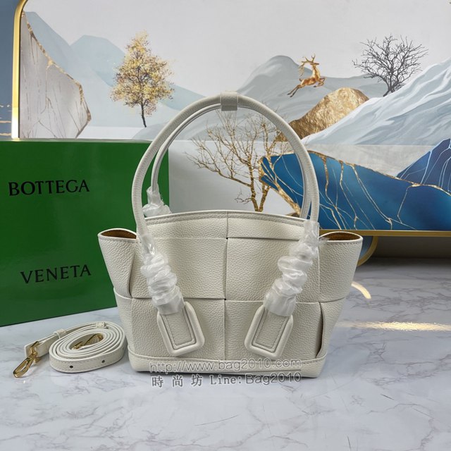 Bottega veneta高端女包 KF008 寶緹嘉荔枝紋石膏白arco29 BV經典款mini手拎肩背包  gxz1222